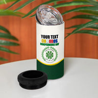 Personalized Comoros Independence Day 4 in 1 Can Cooler Tumbler July 6th National Pride Flag Graphic With Heritage Emblem