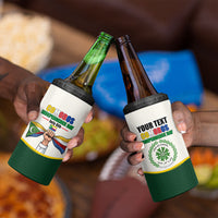Personalized Comoros Independence Day 4 in 1 Can Cooler Tumbler July 6th National Pride Flag Graphic With Heritage Emblem