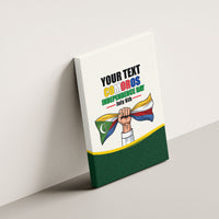 Personalized Comoros Independence Day Canvas Wall Art July 6th National Pride Flag Graphic With Heritage Emblem