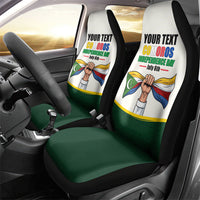 Personalized Comoros Independence Day Car Seat Cover July 6th National Pride Flag Graphic With Heritage Emblem