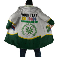 Personalized Comoros Independence Day Cloak July 6th National Pride Flag Graphic With Heritage Emblem