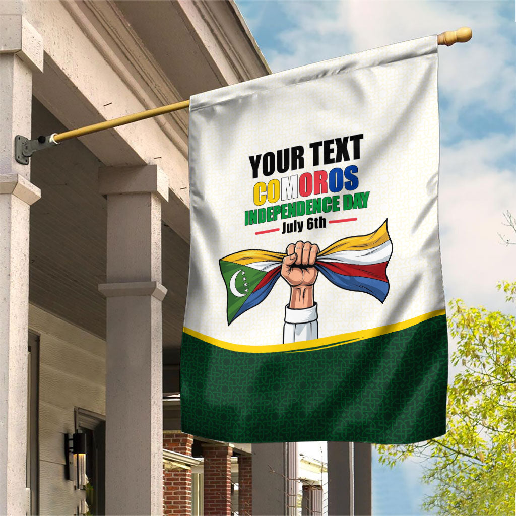 Personalized Comoros Independence Day Garden Flag July 6th National Pride Flag Graphic With Heritage Emblem