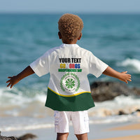 Personalized Comoros Independence Day Kid Hawaiian Shirt July 6th National Pride Flag Graphic With Heritage Emblem