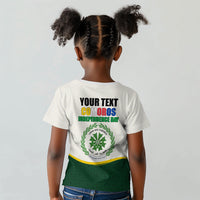 Personalized Comoros Independence Day Kid T shirt July 6th National Pride Flag Graphic With Heritage Emblem