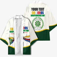 Personalized Comoros Independence Day Kimono July 6th National Pride Flag Graphic With Heritage Emblem