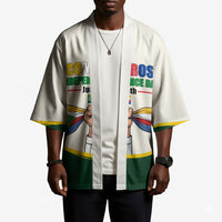 Personalized Comoros Independence Day Kimono July 6th National Pride Flag Graphic With Heritage Emblem