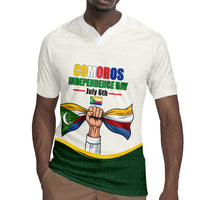 Personalized Comoros Independence Day Rugby Jersey July 6th National Pride Flag Graphic With Heritage Emblem