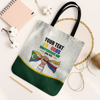 Personalized Comoros Independence Day Tote Bag July 6th National Pride Flag Graphic With Heritage Emblem