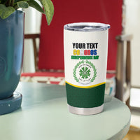 Personalized Comoros Independence Day Tumbler Cup July 6th National Pride Flag Graphic With Heritage Emblem