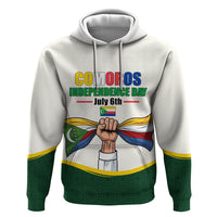 Personalized Comoros Independence Day Zip Hoodie July 6th National Pride Flag Graphic With Heritage Emblem