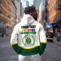 Personalized Comoros Independence Day Zip Hoodie July 6th National Pride Flag Graphic With Heritage Emblem