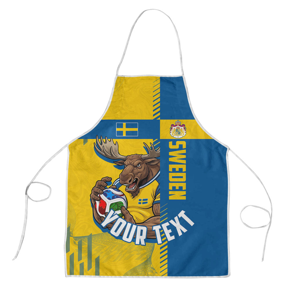Personalized Sweden Soccer Apron Swedish Flag - Moose Football Mascot