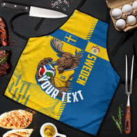 Personalized Sweden Soccer Apron Swedish Flag - Moose Football Mascot