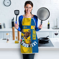 Personalized Sweden Soccer Apron Swedish Flag - Moose Football Mascot