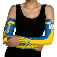 Personalized Sweden Soccer Arm Sleeves Swedish Flag - Moose Football Mascot