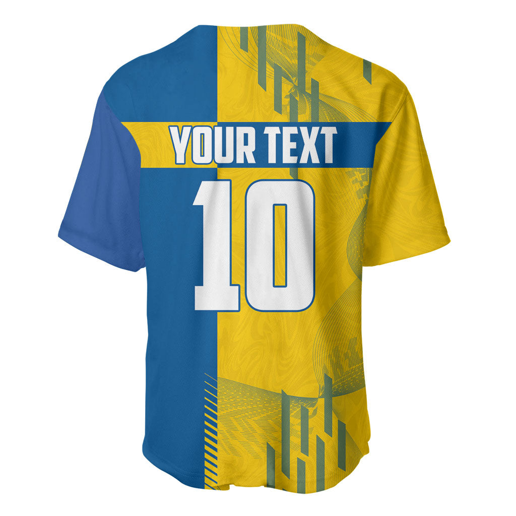 Personalized Sweden Soccer Baseball Jersey Swedish Flag - Moose Football Mascot