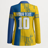 Personalized Sweden Soccer Blazer Swedish Flag - Moose Football Mascot