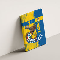 Personalized Sweden Soccer Canvas Wall Art Swedish Flag - Moose Football Mascot