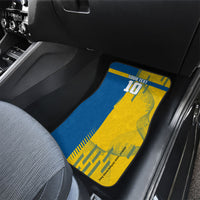 Personalized Sweden Soccer Car Mats Swedish Flag - Moose Football Mascot