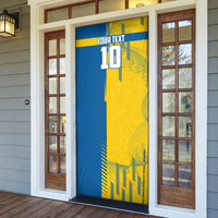 Personalized Sweden Soccer Door Cover Swedish Flag - Moose Football Mascot