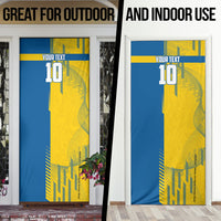 Personalized Sweden Soccer Door Cover Swedish Flag - Moose Football Mascot