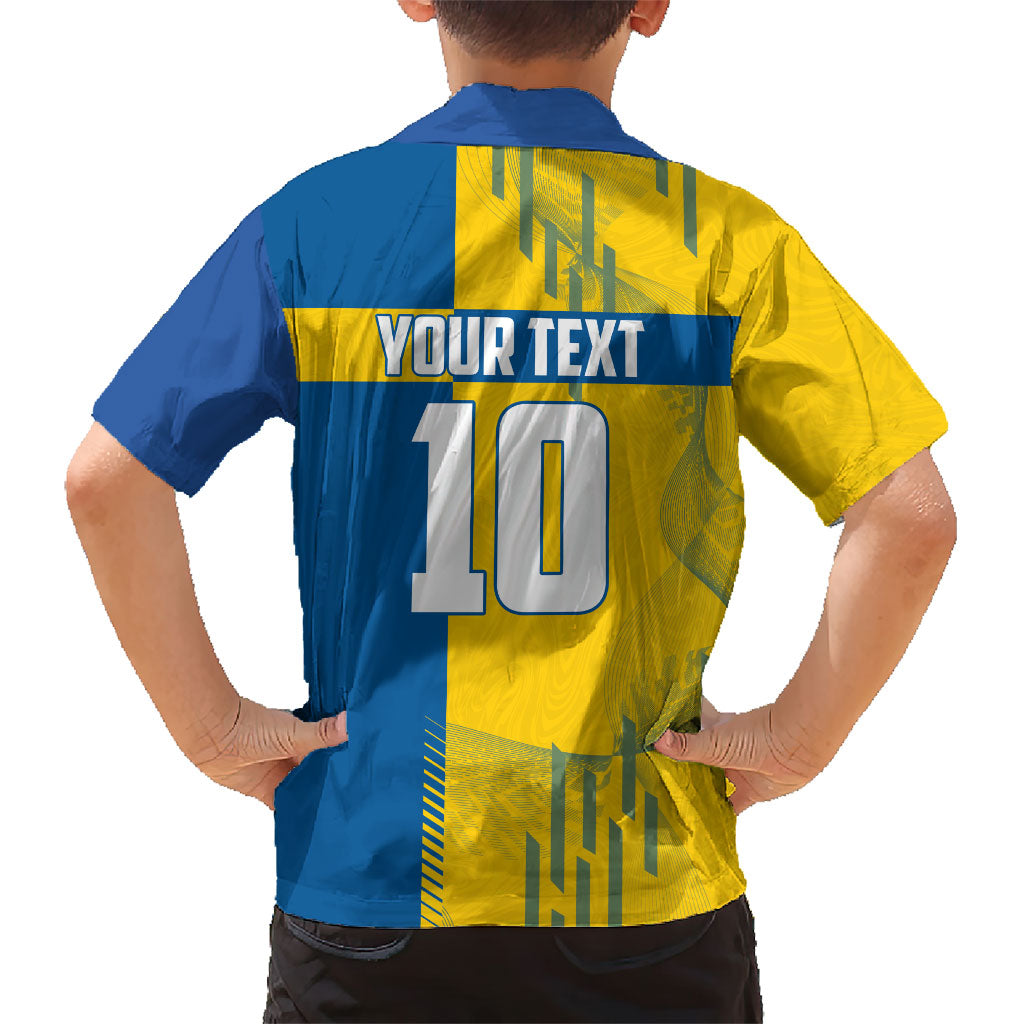 Personalized Sweden Soccer Hawaiian Shirt Swedish Flag - Moose Football Mascot