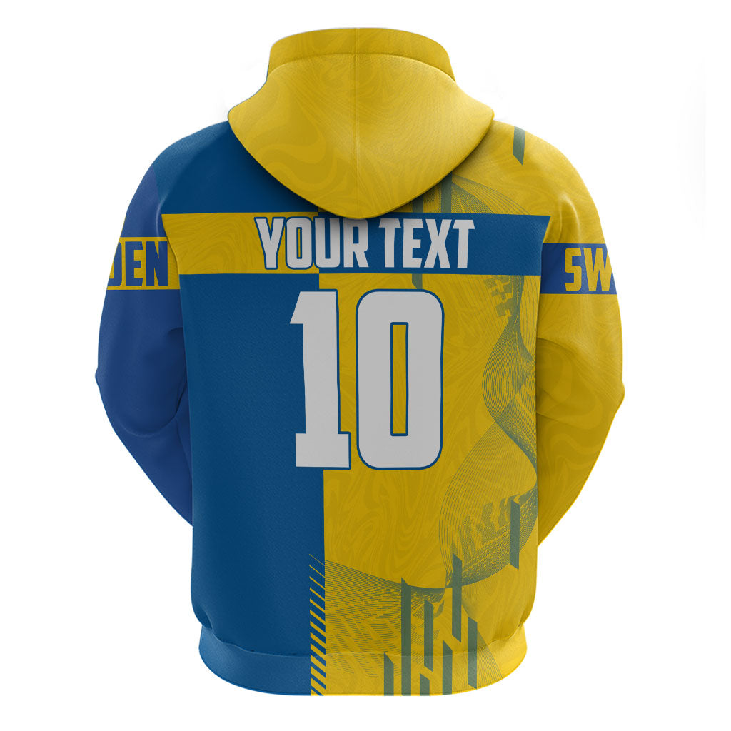 Personalized Sweden Soccer Hoodie Swedish Flag - Moose Football Mascot