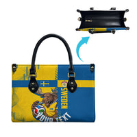 Personalized Sweden Soccer Leather Bag Swedish Flag - Moose Football Mascot