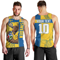 Personalized Sweden Soccer Men Tank Top Swedish Flag - Moose Football Mascot
