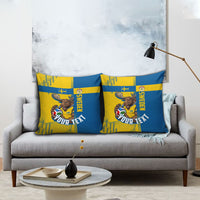 Personalized Sweden Soccer Pillow Cover Swedish Flag - Moose Football Mascot