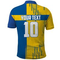 Personalized Sweden Soccer Polo Shirt Swedish Flag - Moose Football Mascot