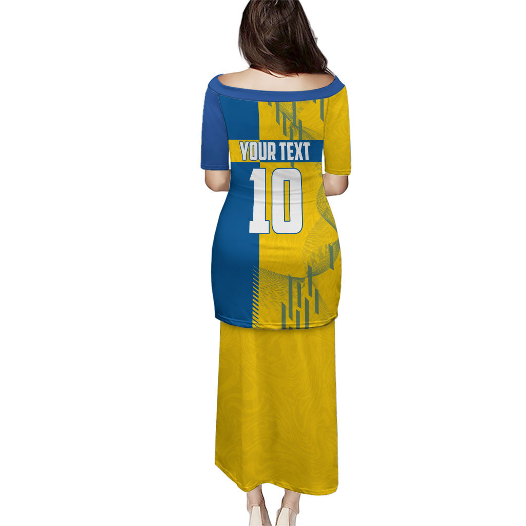 Personalized Sweden Soccer Puletasi Swedish Flag - Moose Football Mascot