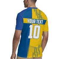 Personalized Sweden Soccer Rugby Jersey Swedish Flag - Moose Football Mascot