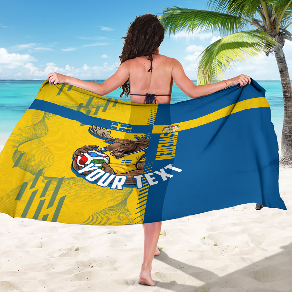 Personalized Sweden Soccer Sarong Swedish Flag - Moose Football Mascot