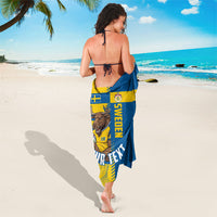 Personalized Sweden Soccer Sarong Swedish Flag - Moose Football Mascot