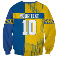 Personalized Sweden Soccer Sweatshirt Swedish Flag - Moose Football Mascot