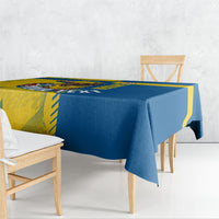 Personalized Sweden Soccer Tablecloth Swedish Flag - Moose Football Mascot