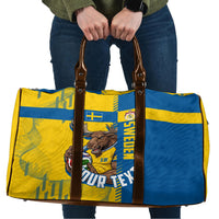 Personalized Sweden Soccer Travel Bag Swedish Flag - Moose Football Mascot
