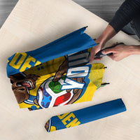 Personalized Sweden Soccer Umbrella Swedish Flag - Moose Football Mascot