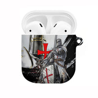 Knights Templar Crusader AirPods Case Medieval Armor Red Cross Shield