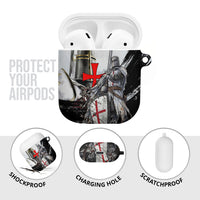 Knights Templar Crusader AirPods Case Medieval Armor Red Cross Shield