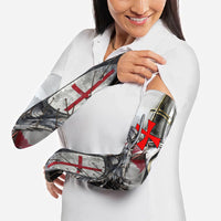 Knights Templar Crusader Arm Sleeves Medieval Armor Red Cross Shield