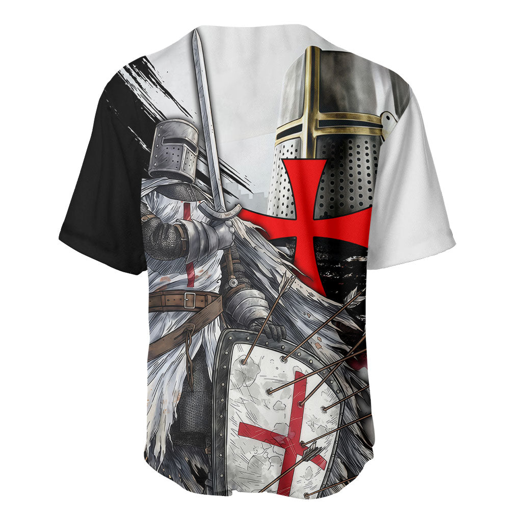 Knights Templar Crusader Baseball Jersey Medieval Armor Red Cross Shield