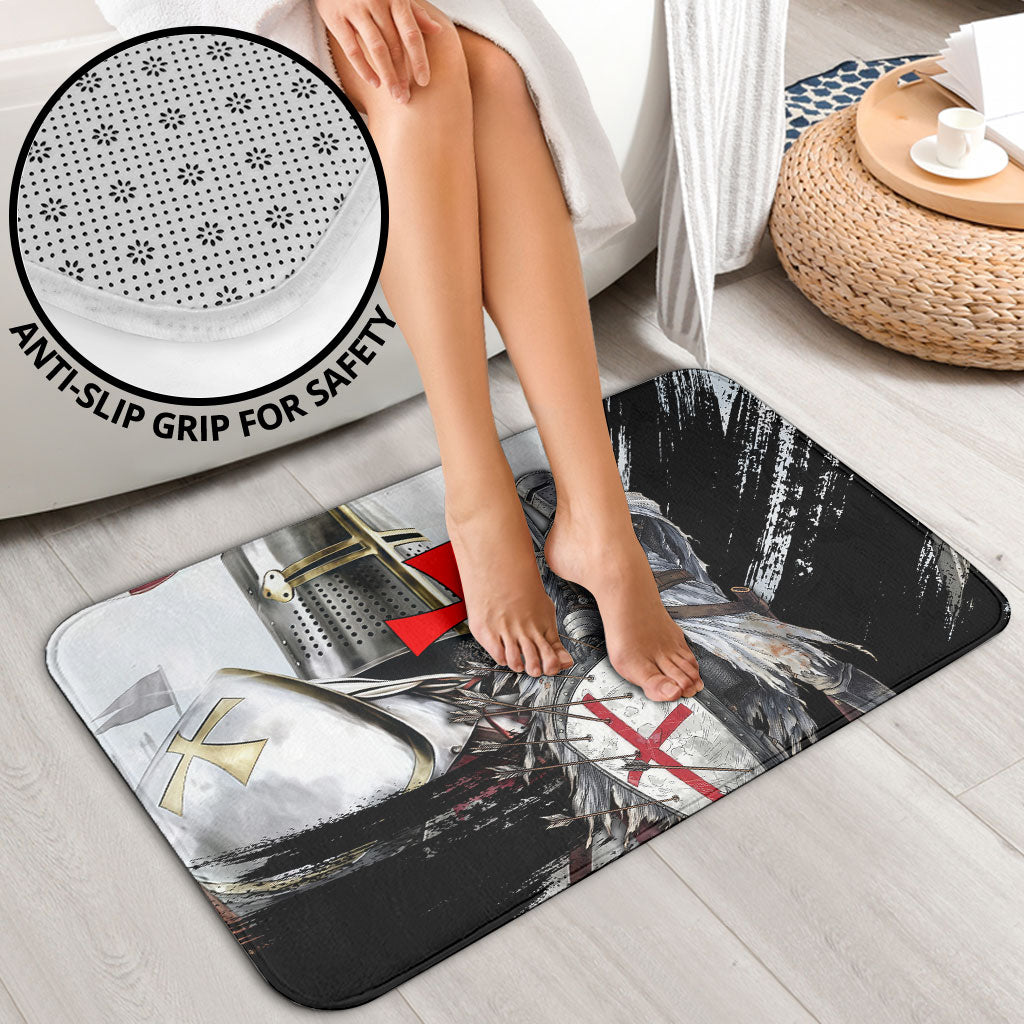 Knights Templar Crusader Bathroom Set Medieval Armor Red Cross Shield