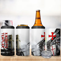 Knights Templar Crusader 4 in 1 Can Cooler Tumbler Medieval Armor Red Cross Shield