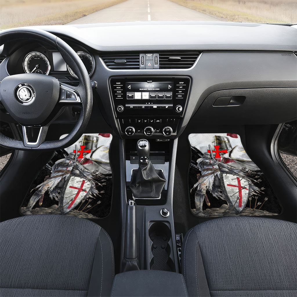 Knights Templar Crusader Car Mats Medieval Armor Red Cross Shield