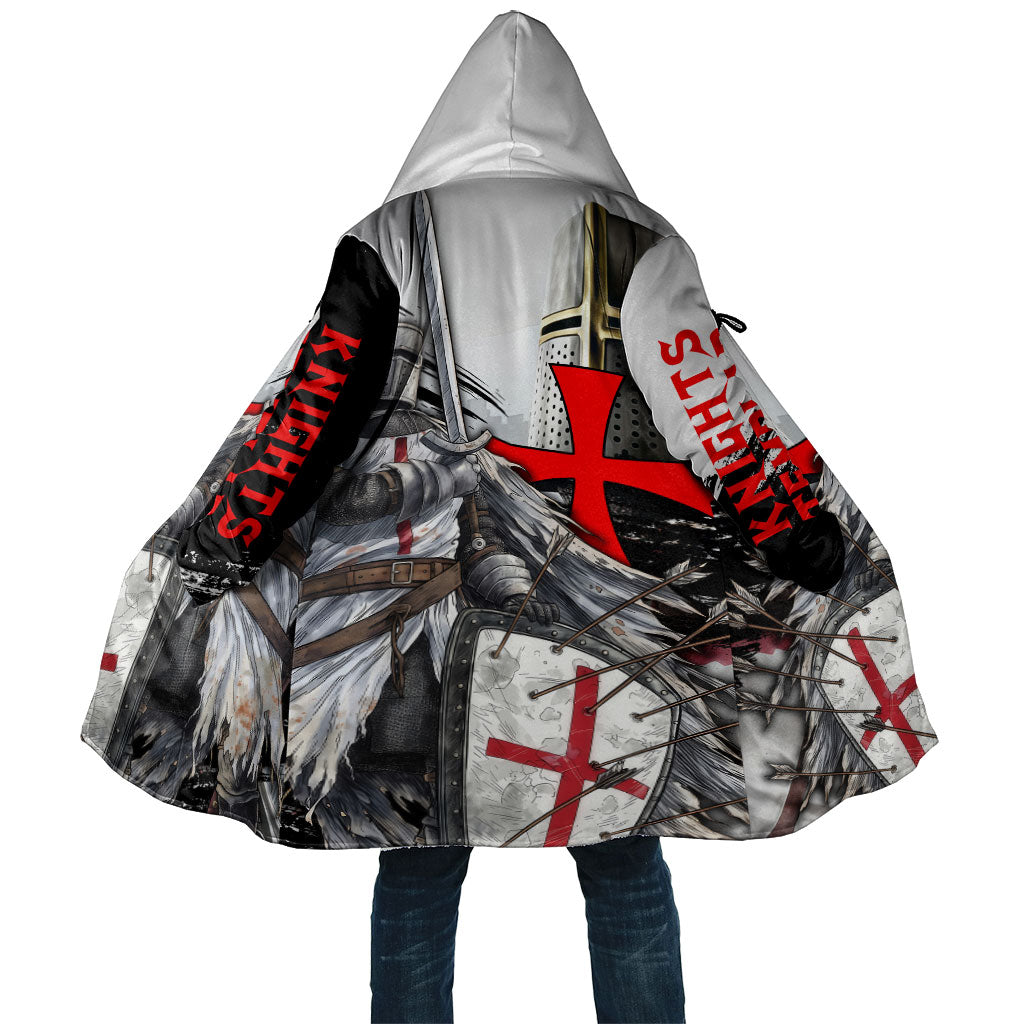 Knights Templar Crusader Cloak Medieval Armor Red Cross Shield