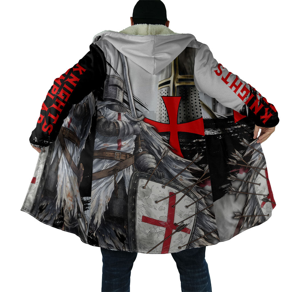 Knights Templar Crusader Cloak Medieval Armor Red Cross Shield