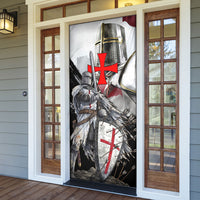 Knights Templar Crusader Door Cover Medieval Armor Red Cross Shield