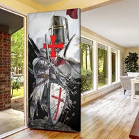 Knights Templar Crusader Door Cover Medieval Armor Red Cross Shield